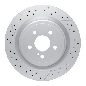 Mercedes-Benz GLA45 AMG Brake Rotor (1) - Rear - R1 Concepts - Drilled and Slotted - `12-`20